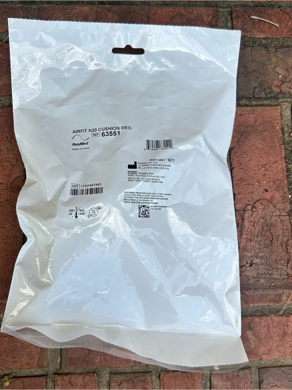 ResMed AirFit N20 Medium nasal mask cushion replacement.